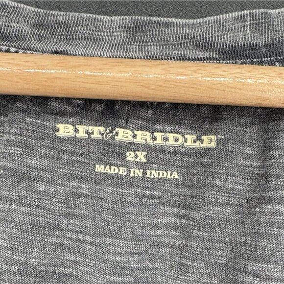 Bit & Bridle Women's Sleeveless Top 2X Gray 100% Cotton - Picture 3 of 7